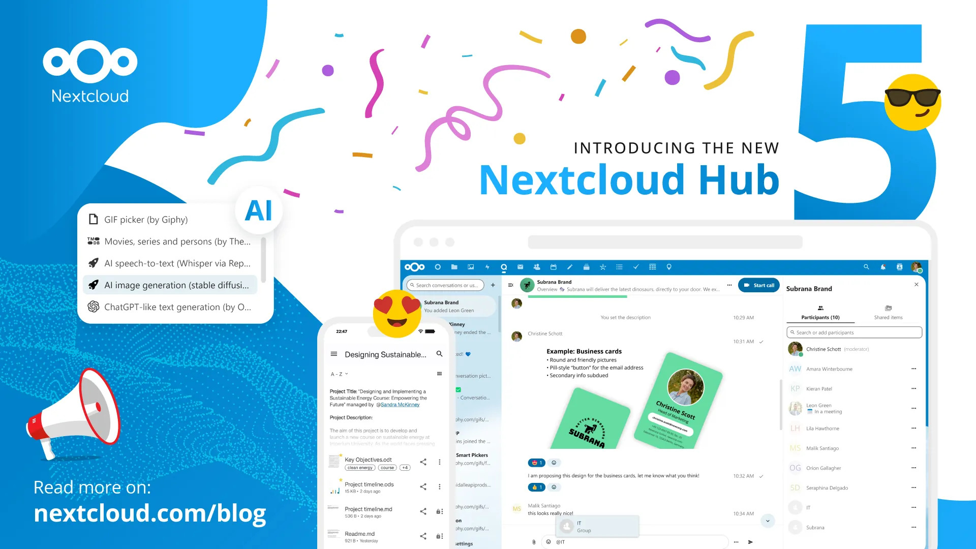 Nextcloud Hub 5(AI機能で強化されたデジタルワークスペースの最初のリリース) Nextcloud日本公式サイト